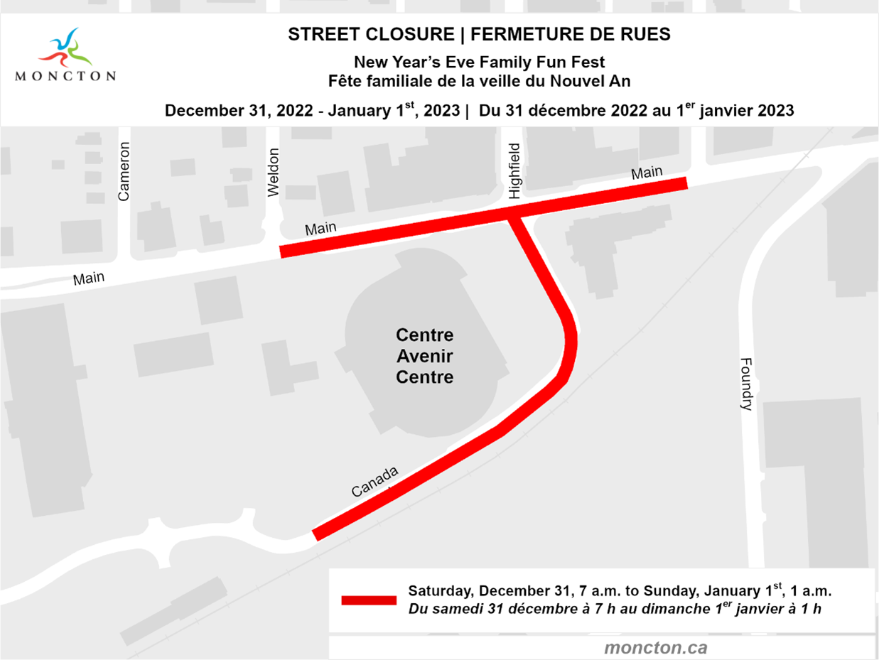 NYE Street Closure Map