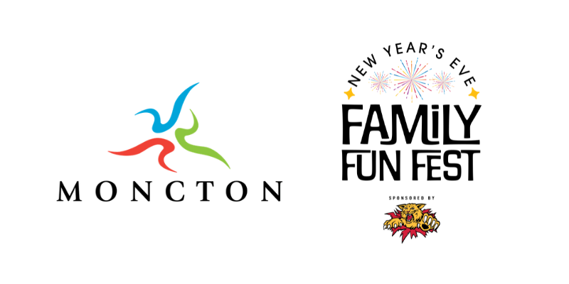 City of Moncton and New Year's Eve Family Fun Fest logos