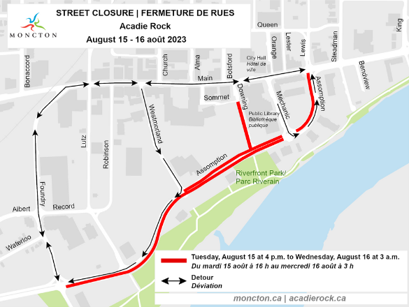 Acadie Rock Street Closure