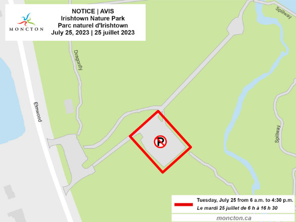 Irishtown Nature Park Parking Closure Map