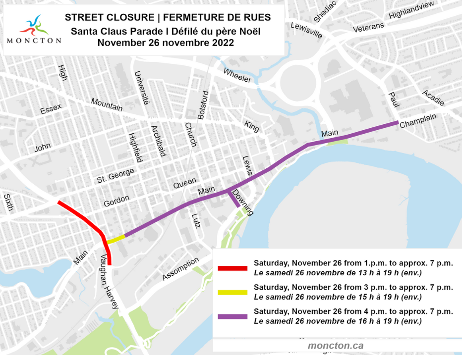 Santa Claus Parade Street Closures