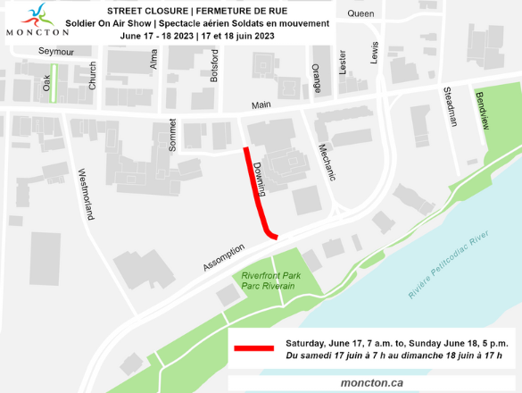 Soldier on Air Show Road Closure Map