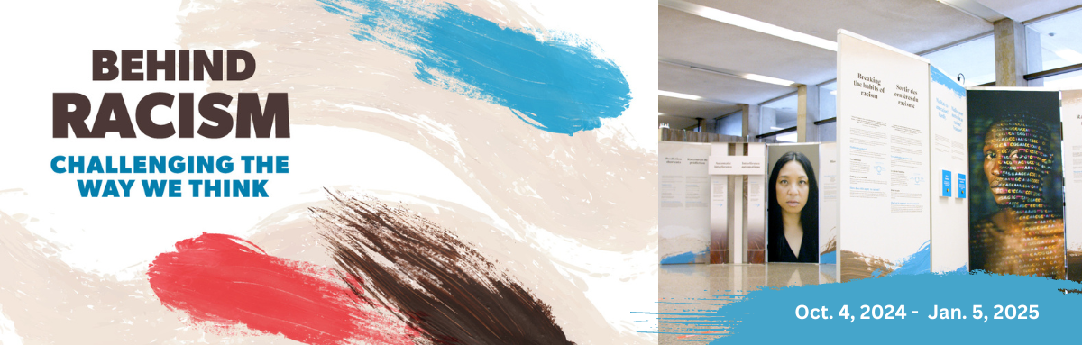 A person standing in front of a paintingDescription automatically generated