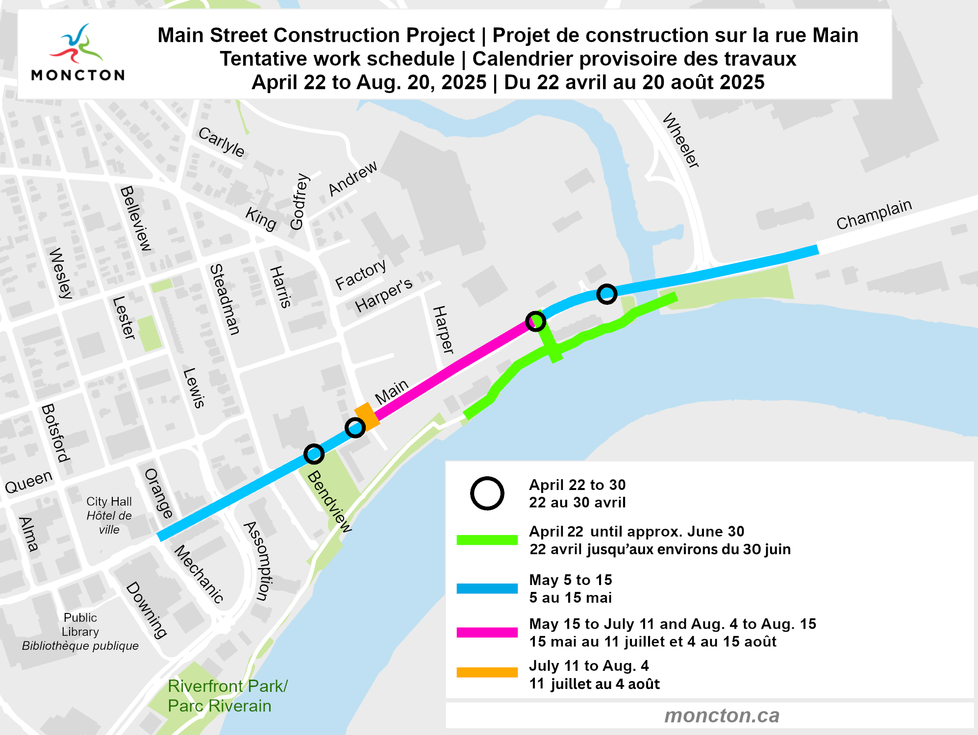 Main Street Construction Map