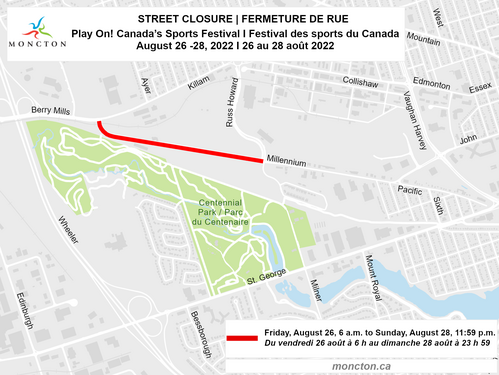 Play On! Road Closure Map
