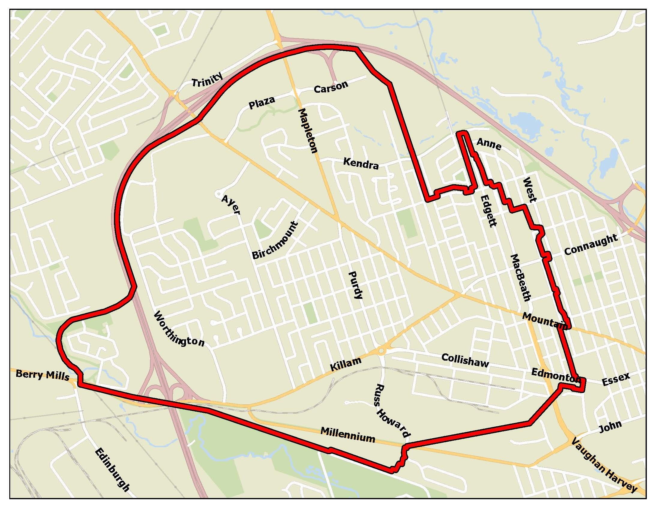 Area impacted by boil water advisory
