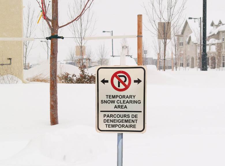 City of Moncton Temporary No-Parking Zone, Snow Clearing Route