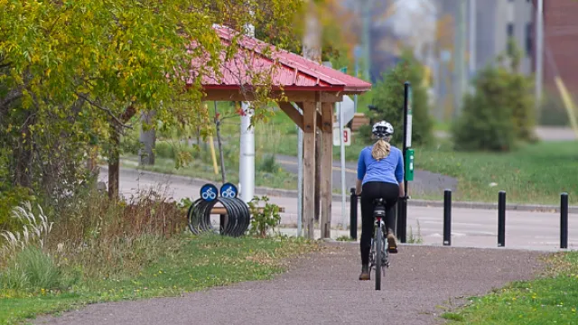 Woman Biking