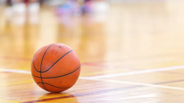 Basketball in a gym
