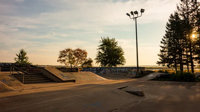 Skate Park in autumn