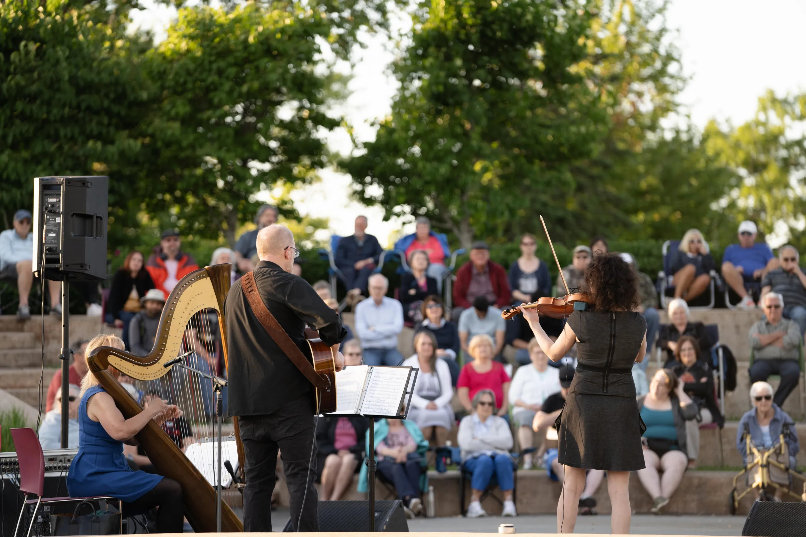 Group playing music at Victoria Park