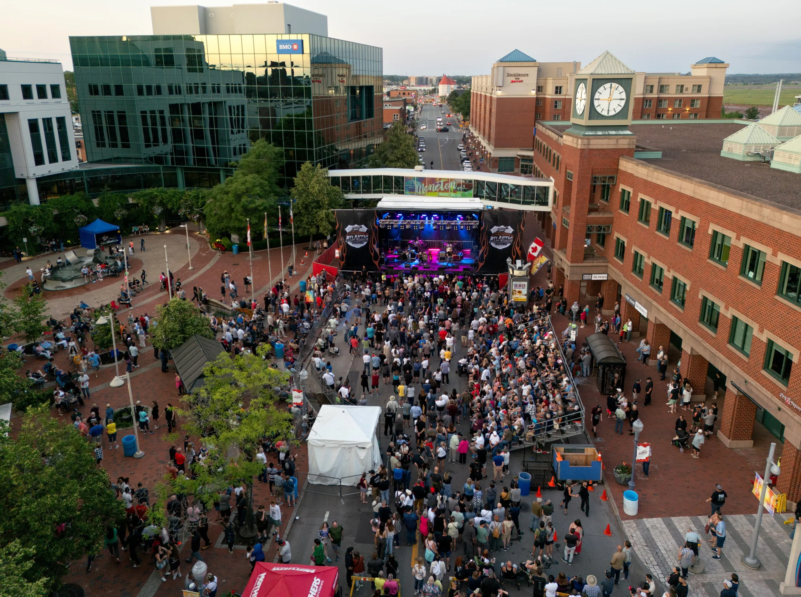 Band performing for the Friday Night Street Party