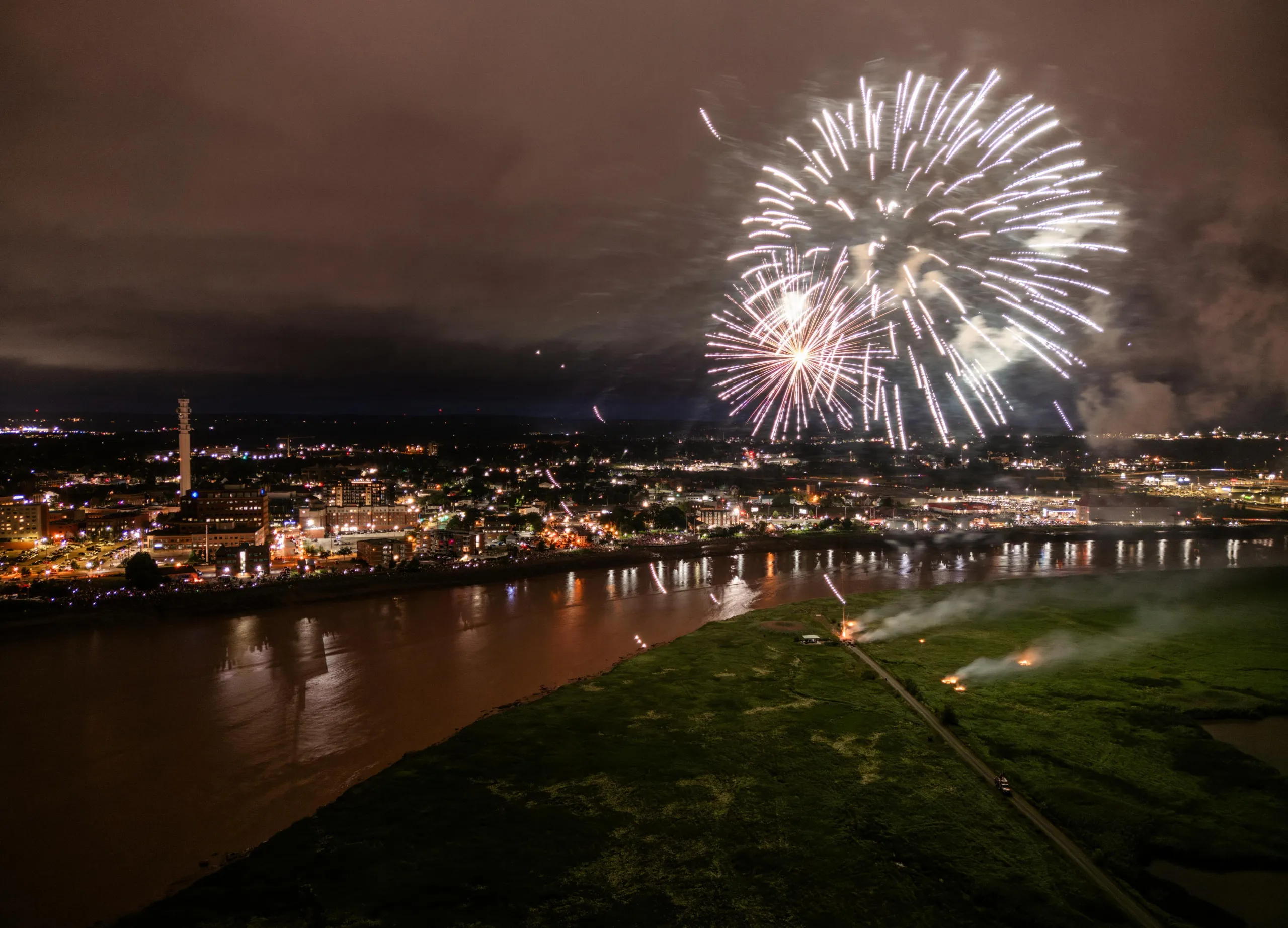 Fireworks on the riverfront