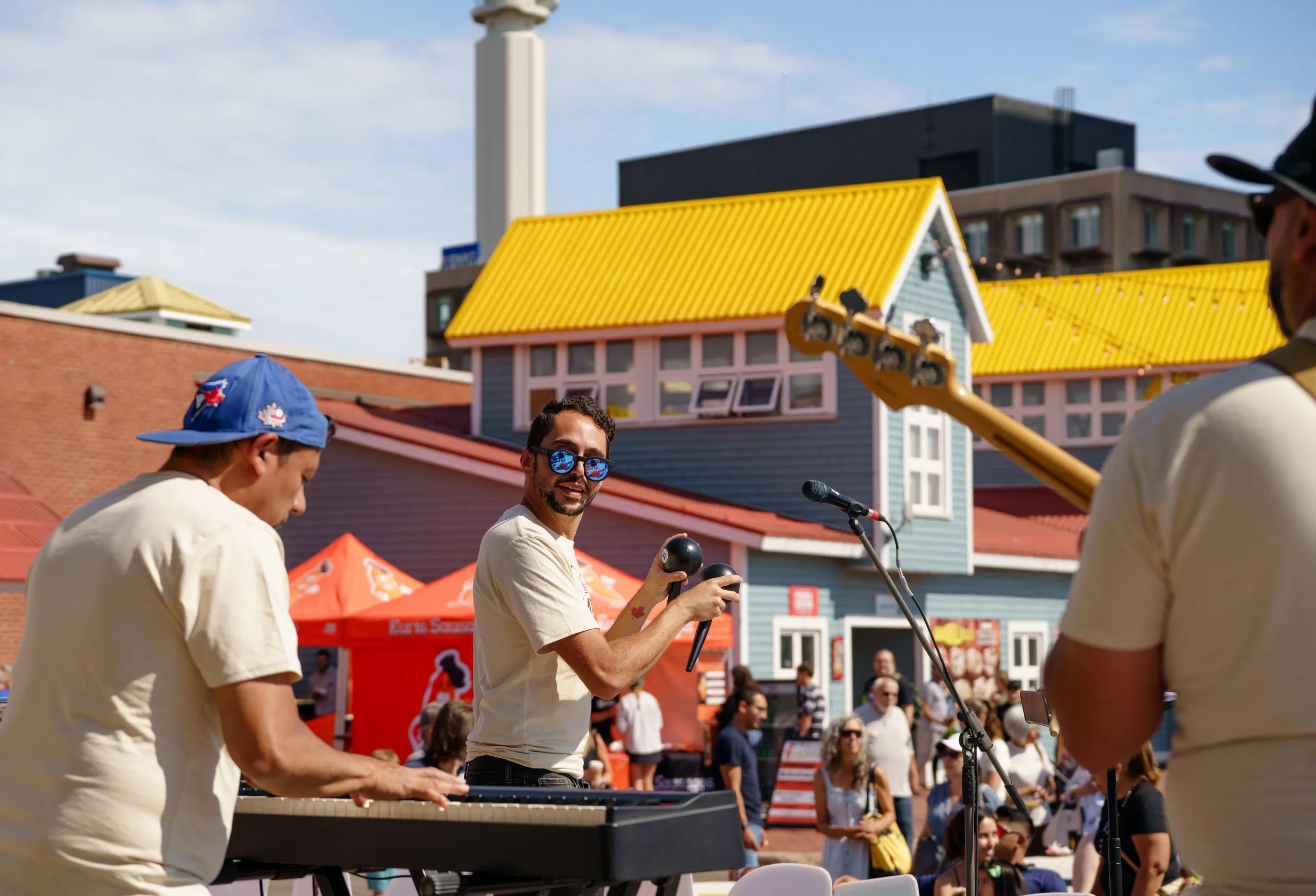 Band playing at the Moncton Market